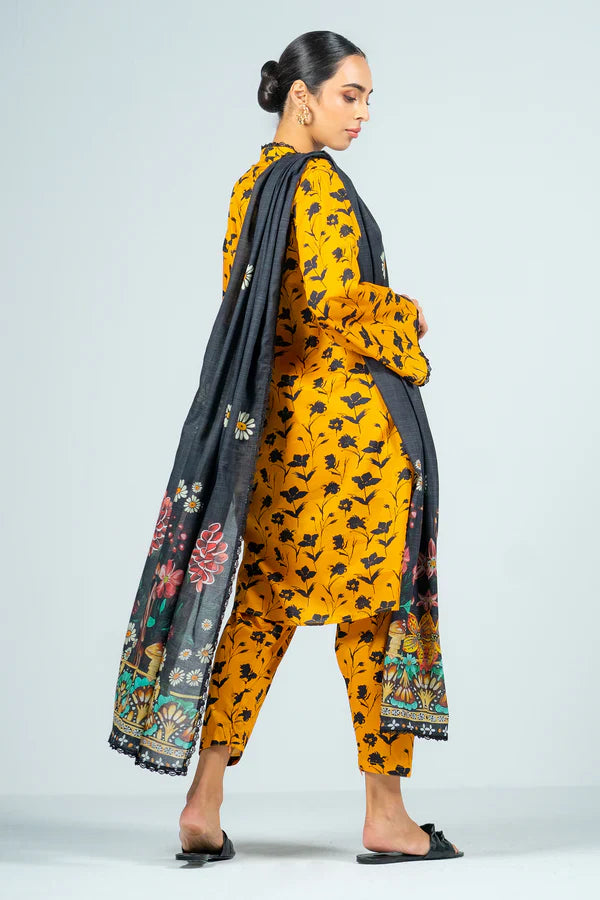 BAROQUE KHADDAR UNSTITCHED PRINTED 3PC